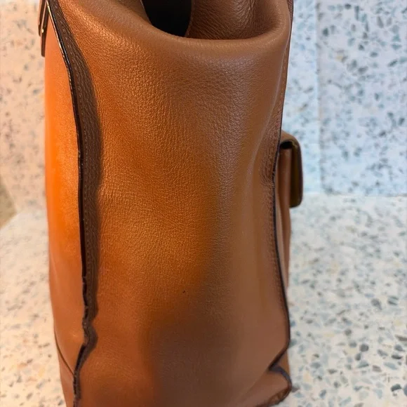 Coach Charlie Carryall Tote F27823 Brown Leather Legacy Shoulder Bag - Picture 4 of 11